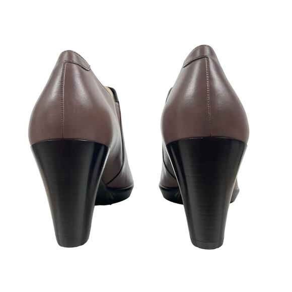 Ecco Shape 55 Plateau Stack Ankle Boots Leather Dark Brown Size 41 - Picture 9 of 14